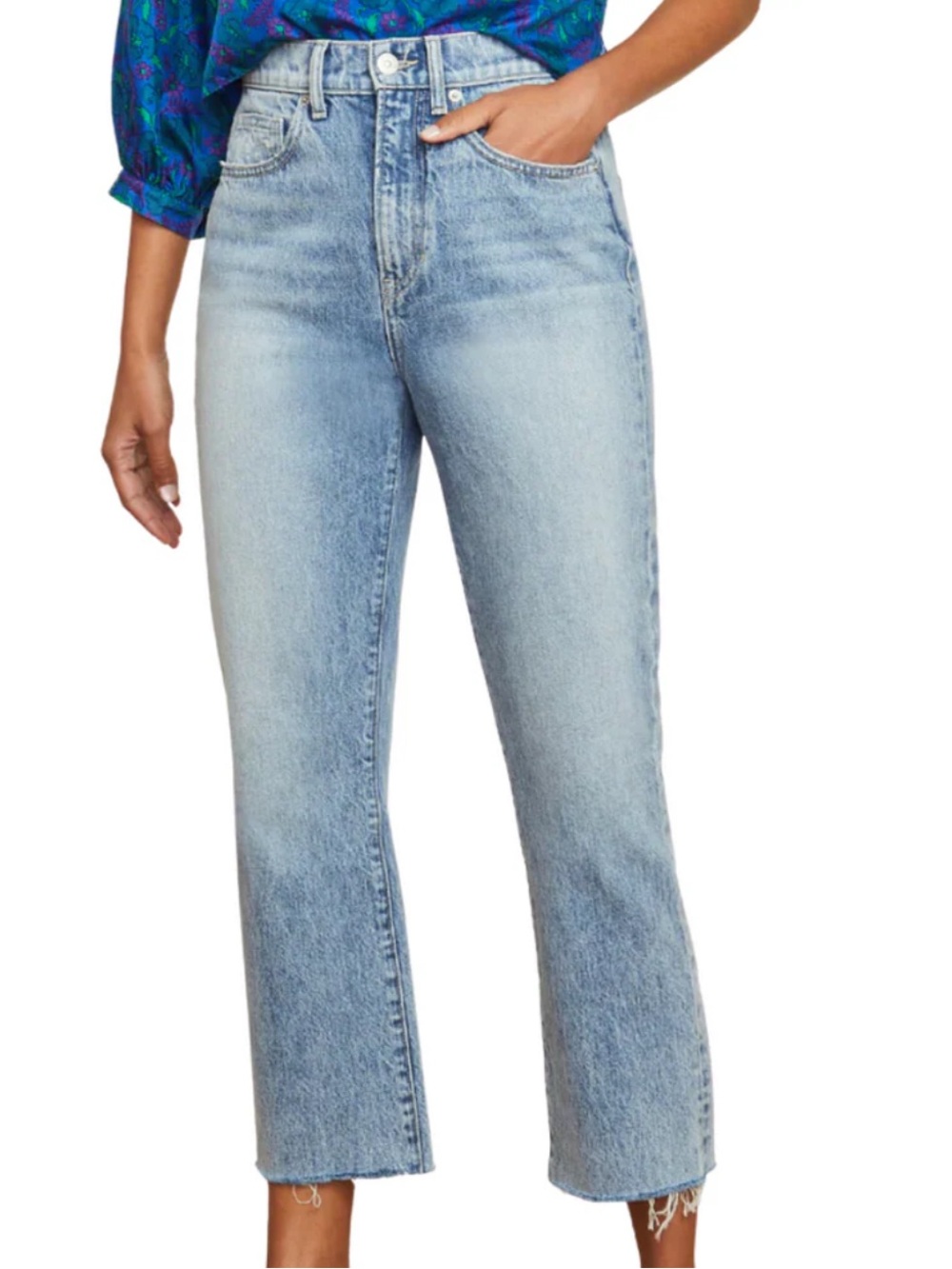 Veronica Beard CARLY KICK-FLARE JEAN IN PEBBLE STONE size 29